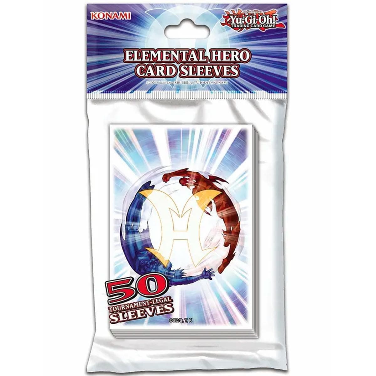 Elemental Hero Card Sleeves (50-Pack) - Konami Card Sleeves