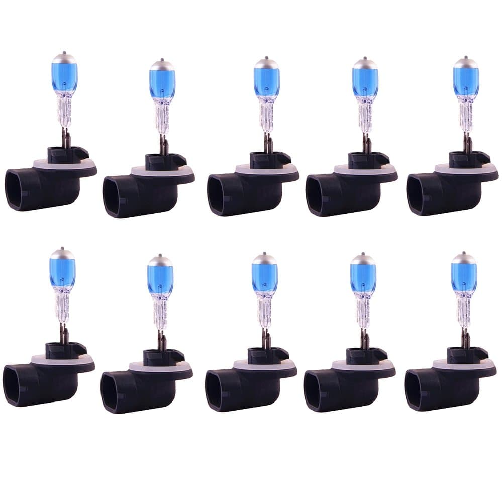 LEZEN 881 12V H27W/2 27W Super White Auto Car Halogen Bulb (Pack of 10)