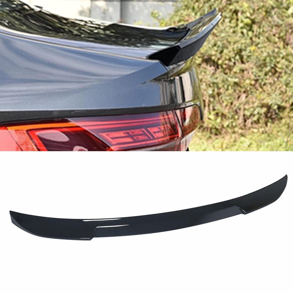 MotorFansClub Rear Spoiler Trunk Wing Fit for Volkswagen VW Jetta 2019 2020 2021 2022 2023 2024 Trunk Lid Spoiler (Glossy Black)