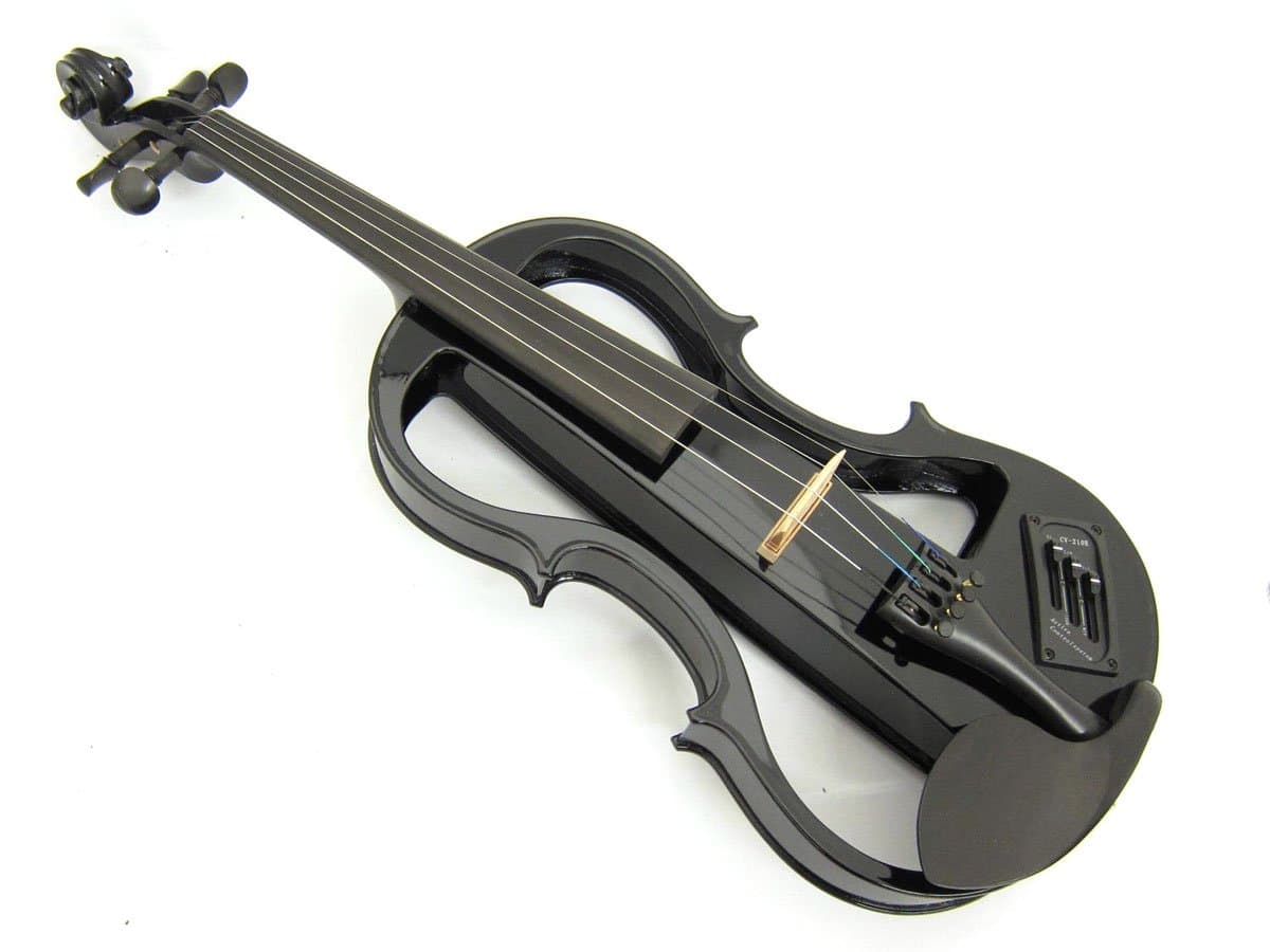 Carlo Giordano ev202cb électrifié 4-4-violon Black Finish