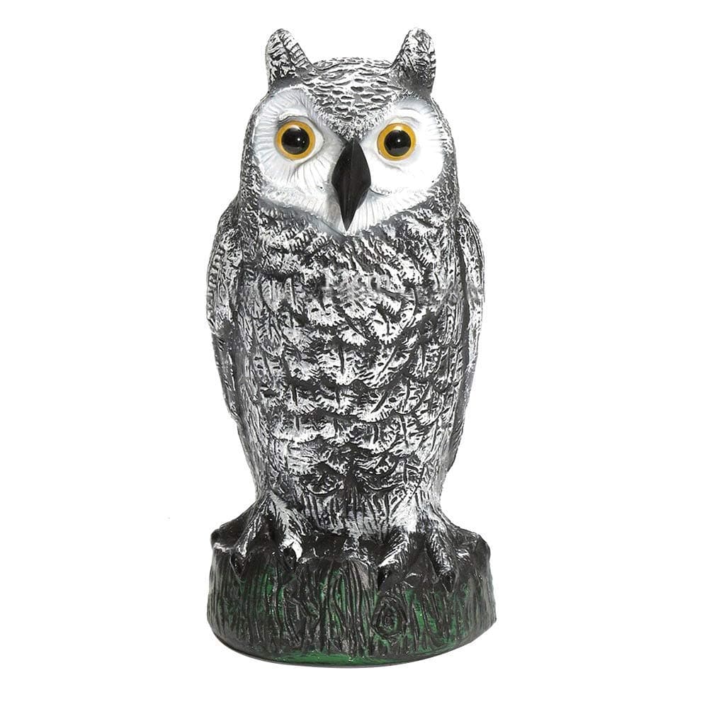 Usuny Fake Owl Decoy Hunting Deterrent Bird Cat Crow Scarer Repeller for Garden