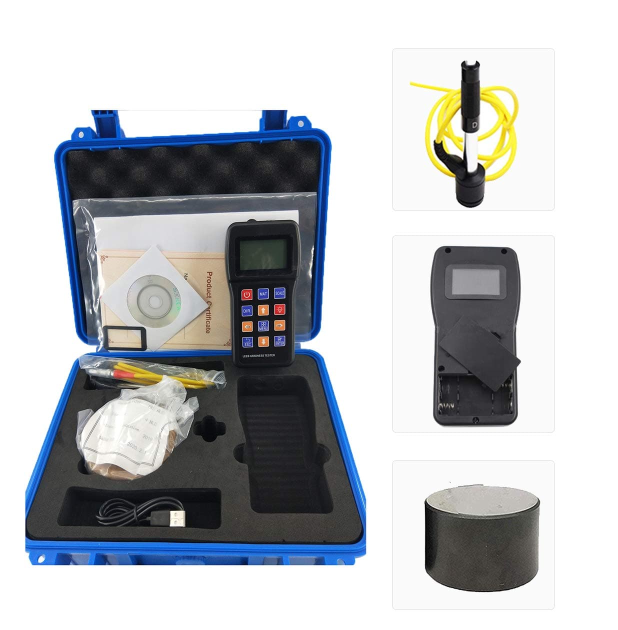 Leeb Hardness Tester Gauge with LCD Display Multiple Hardness Measuring Scale Range HLD 170 to 960