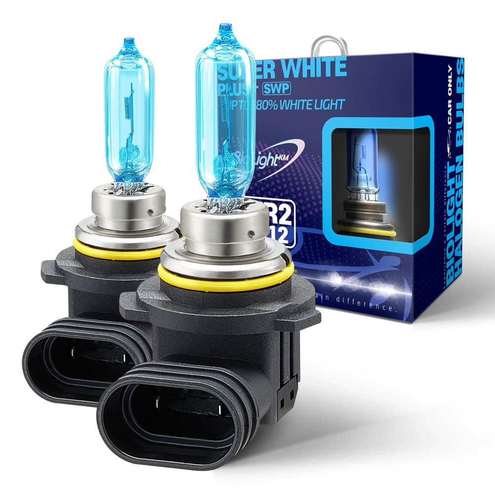 Biolight 9012 Super White Plus 6000K Brighter Light Replacement Headlight Bulb, 2 pack
