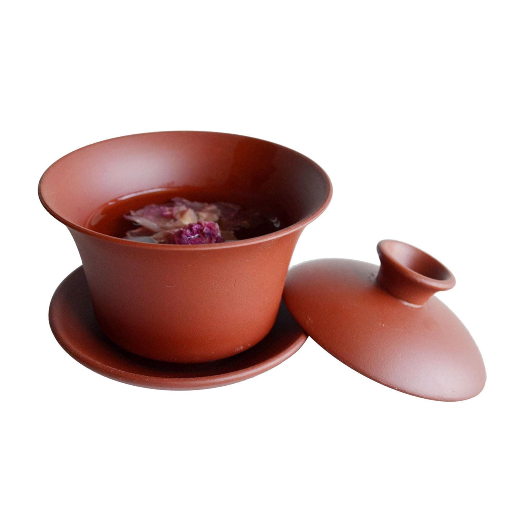 Teacup Kungfu Tea Bowl zisha red Brown 4oz/130ml Yixing Cup (red)