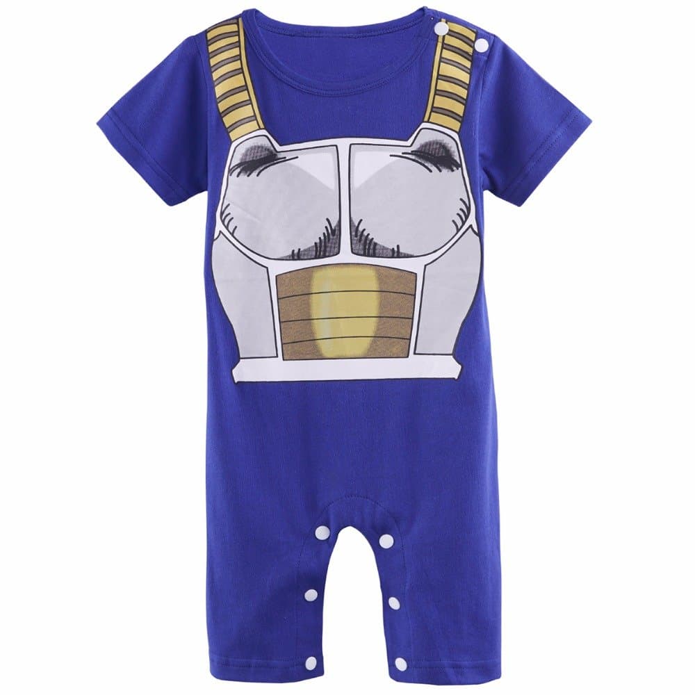 DBZ Vegeta Children's 100% Cotton Super Hero Pyjamas, an Original and Fun Costume 6 mois (5.5 - 7 kg / Longueur 60-66 cm)