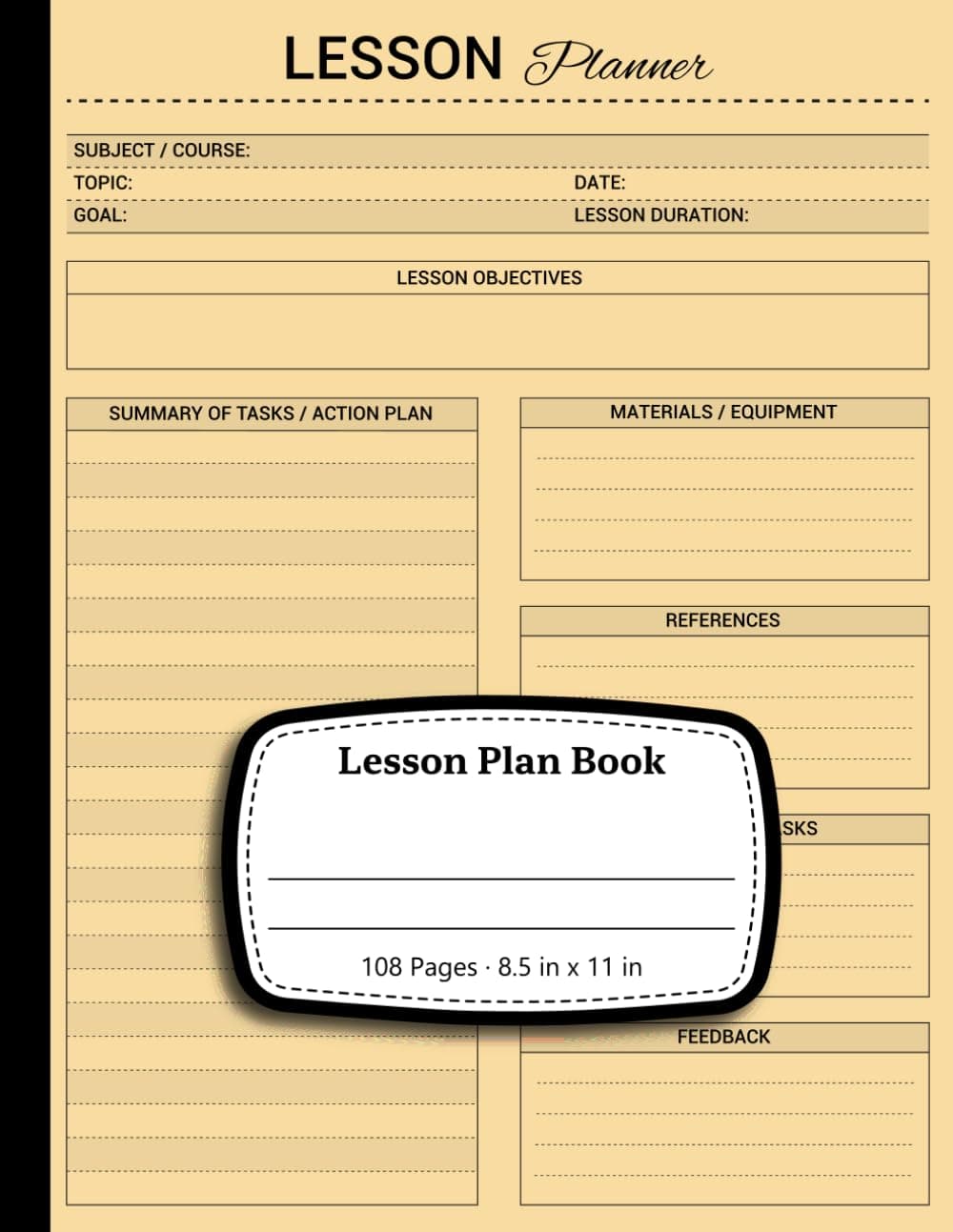Lesson Plan Book: Undated Curriculum Planner for Teachers & Homeschool
