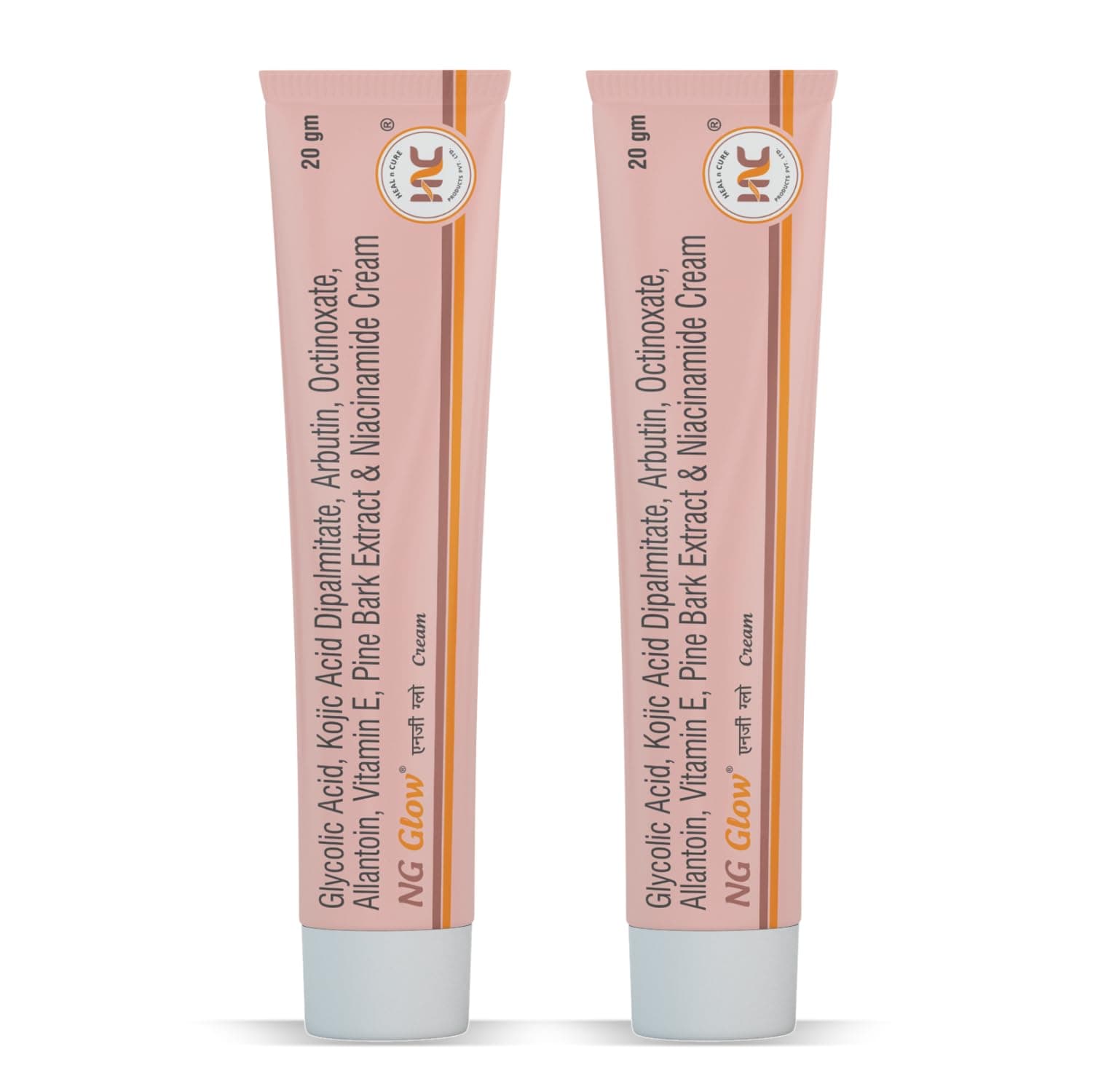 HealNCure NG Glow Cream - Enriched With Kojic Acid &Glycolic Acid | Anti-melasma cream, Pigmentation removal cream, Helps to remove Acne Scar, Dark/Age Spots, Uneven Skin Shade-20gm(Pack of 2)