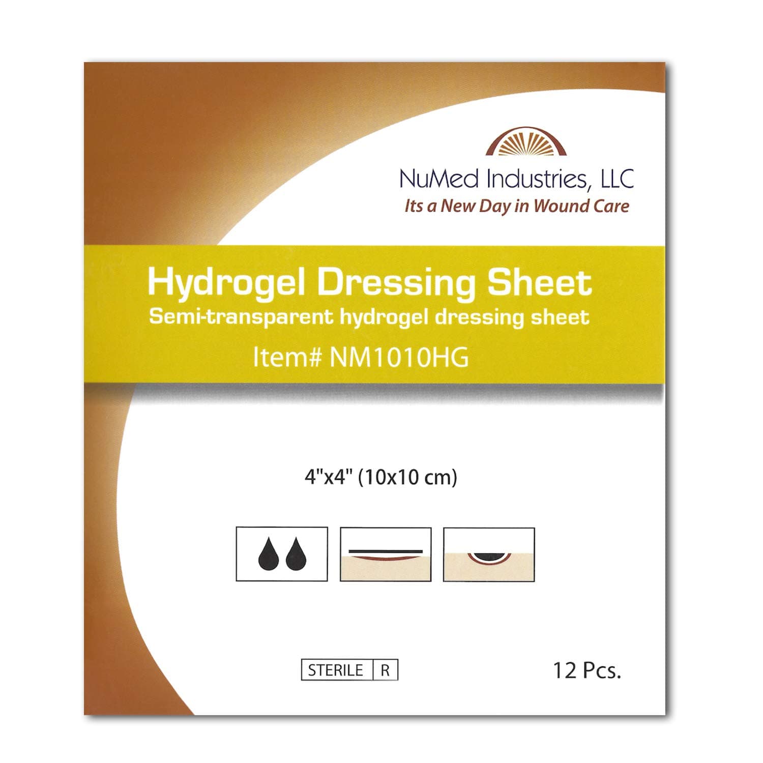 Hydrogel Dressing Sheet 4x4 12/Box