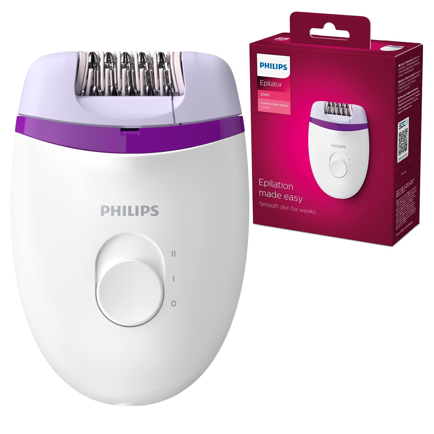 Satinelle Essential Corded Compact Epilator. 3 pin, BRE225/01. 2 years warranty