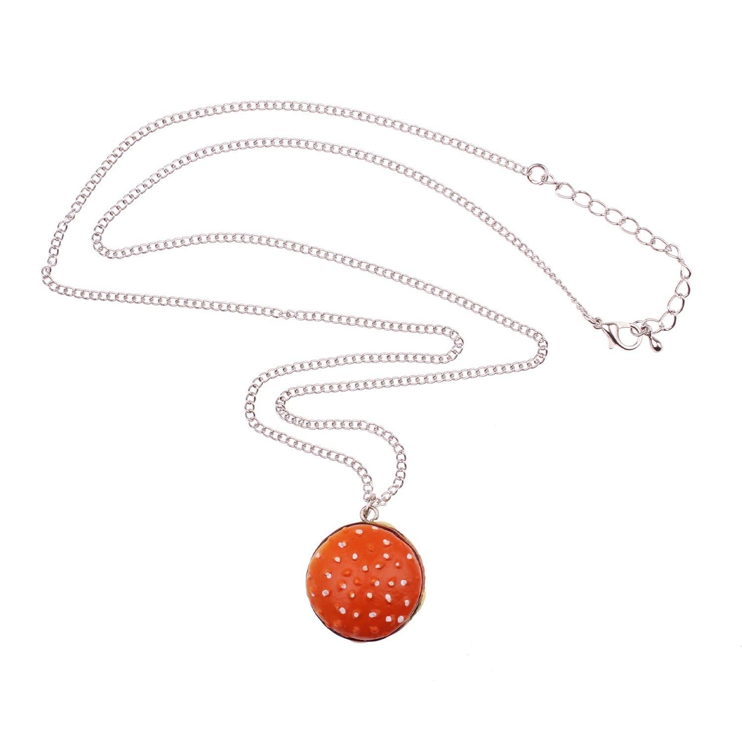 Snykk Burger Necklace Approx. 70 cm Chain – Hamburger Pendant