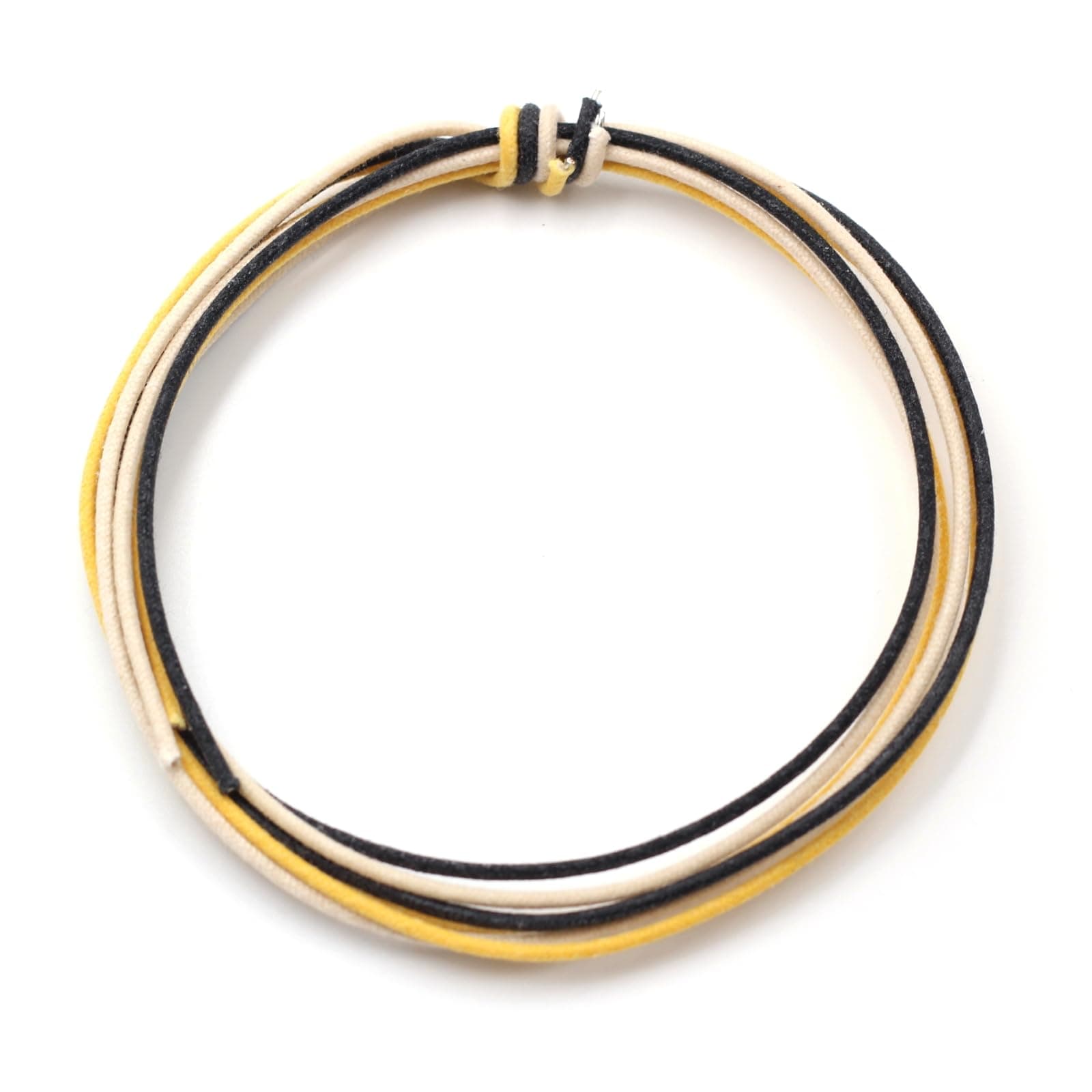 6 Feet (2-white/2-black/2-yellow) Gavitt Cloth-covered Pre-tinned 7-strand Pushback 22awg Vintage-style Guitar Wire