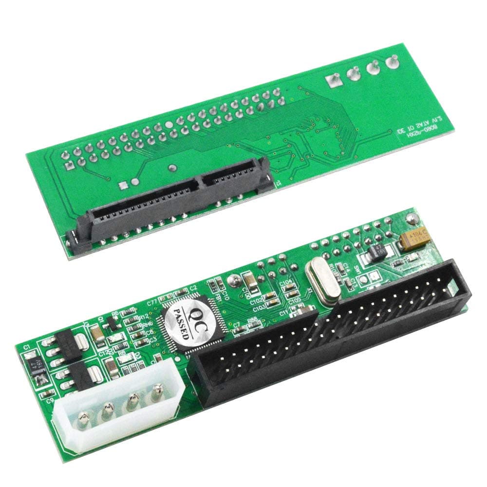 2.5 inch SATA to 3.5 inch IDE Adapter, 2.5 or 3.5 Inch HDD or SSD SATA Hard Drive to 40 Pin 3.5 Inch PATA Desktop Converter Card