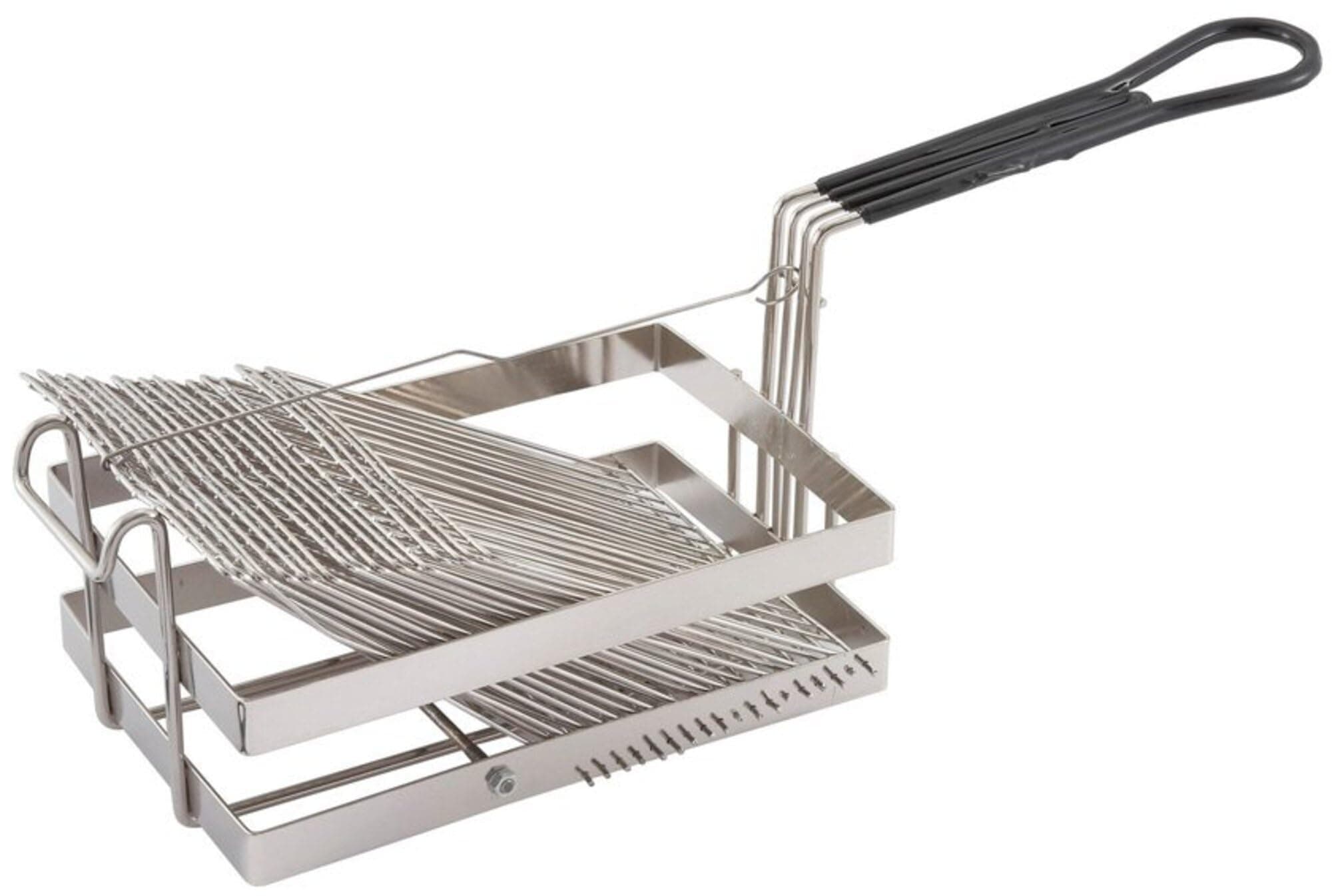 Winco TB-18, Tostada Basket For 18 6-Inch Shells, Deep Fryer Tostada Holder Basket, Commercial Heavy-Duty Tostada Fry Basket with Grip Handle