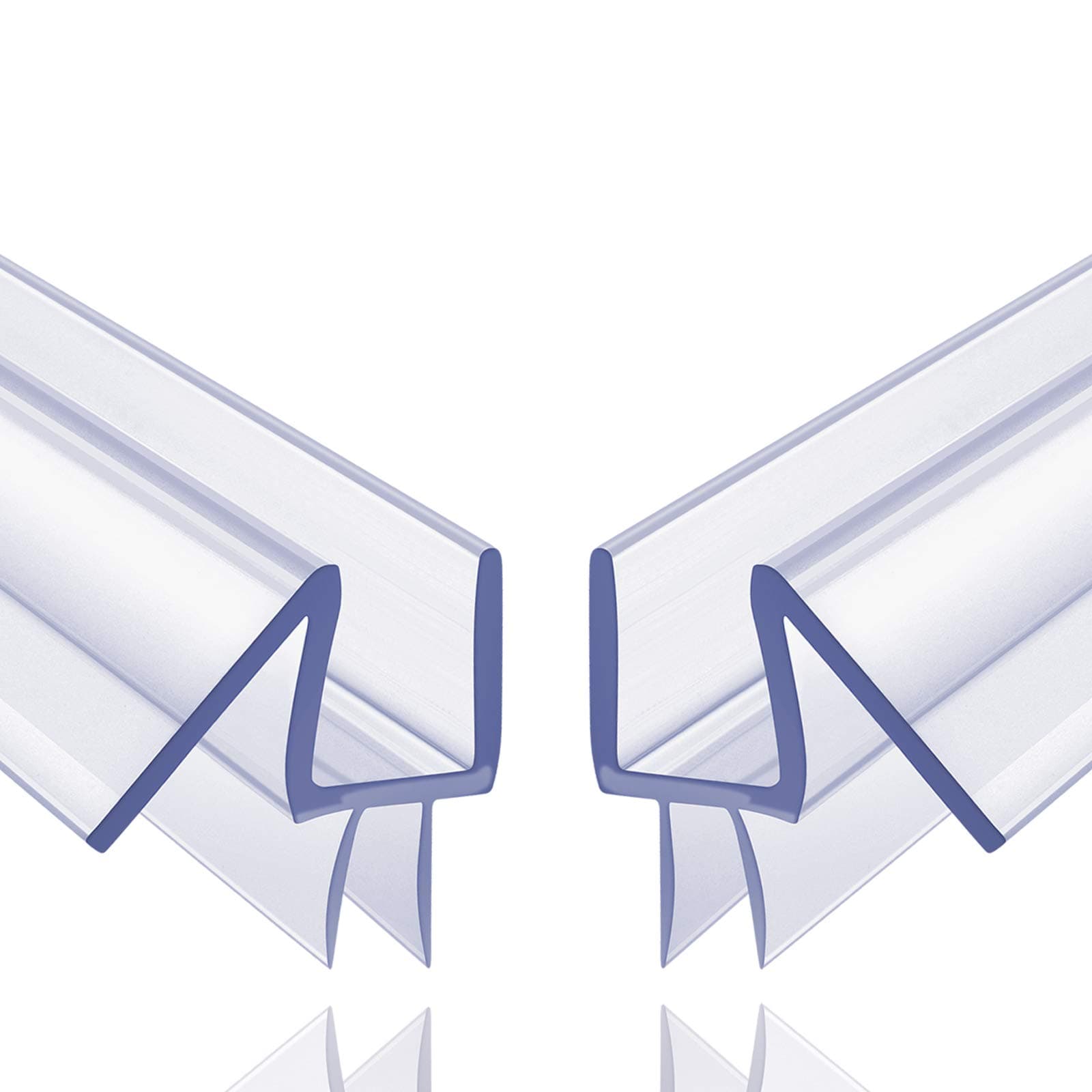 2-Pack Frameless Shower Door Bottom Seal for Glass Doors – Stop Shower Leaks and Create a Water Barrier (5/16” x 39”)