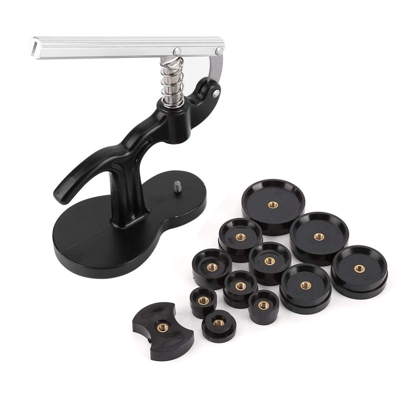 CocoarmWatch Press Set Professional Watch Back Case Closer Cover Metal Watch Case Presser Watch Capper Set Watchmaker Presser Press Jewelry Repair Tool Kit Closer Mold Set with 12 Dies for Watchmaker