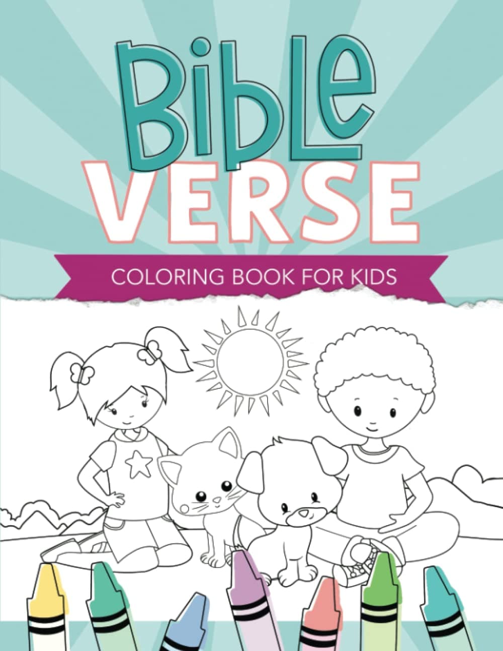 Bible Verse Coloring Book for Kids Paperback – 7 April 2022