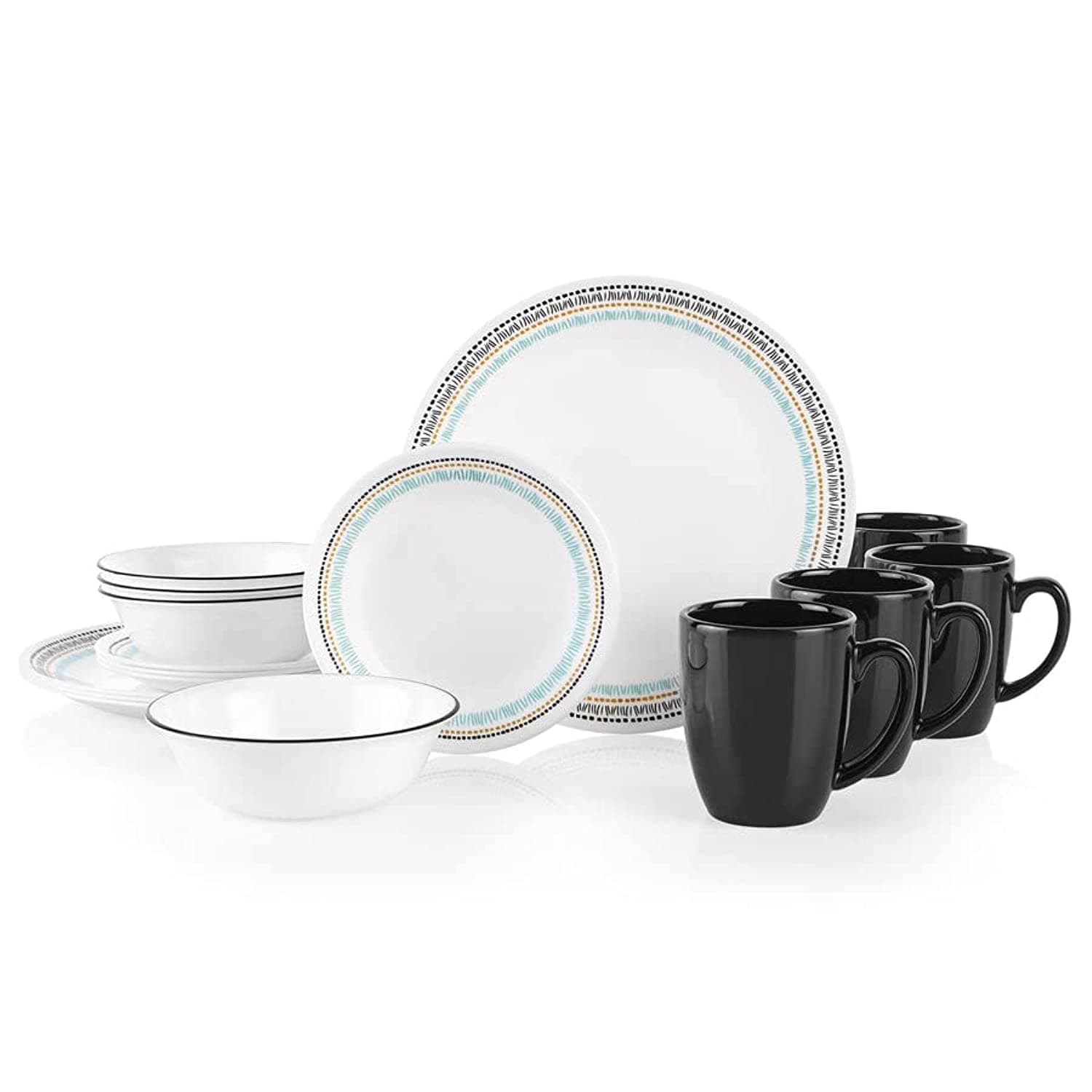 Paloma 16 Piece Dinnerware Set Service for 4 Multicolour