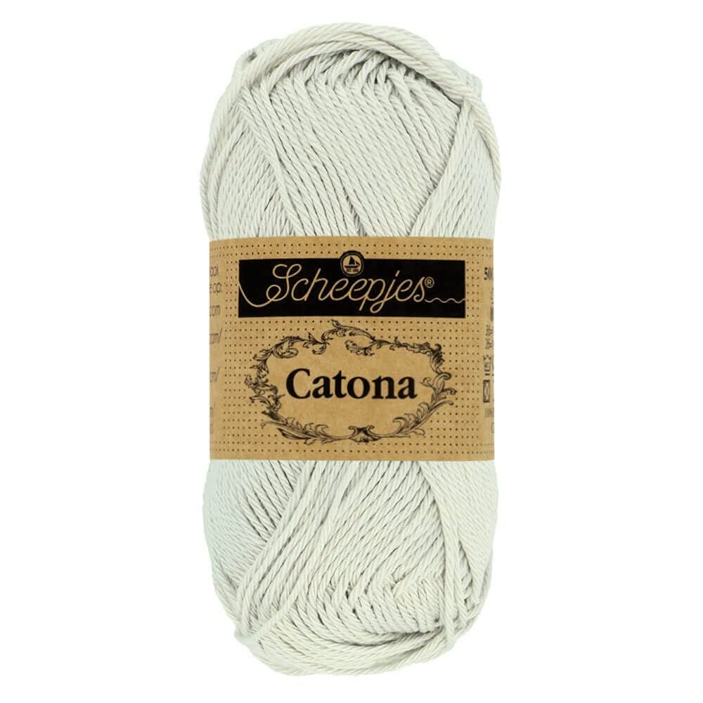 Scheepjes Catona 50 g (1.76 oz) Cotton Yarn, Color 172 Light Silver, Single Ball