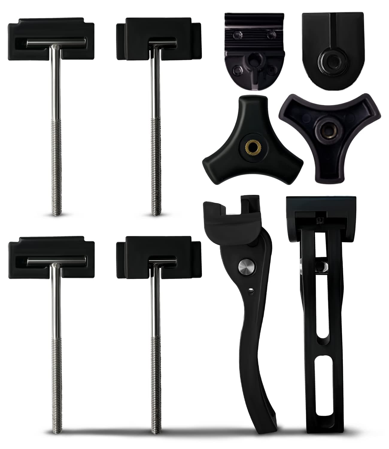 Tiptop Universal Replacement Parts for Hard Folding Tonneau Cover - Rear Clamp, Front Clamp, T-Bolt