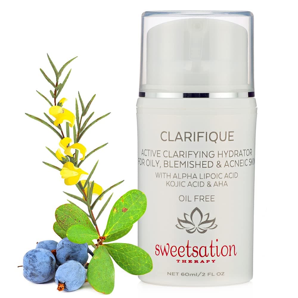 Skin QR Organics Clarifique Active Clarifying Hydrator for oily, blemished & acneic skin, oil-free