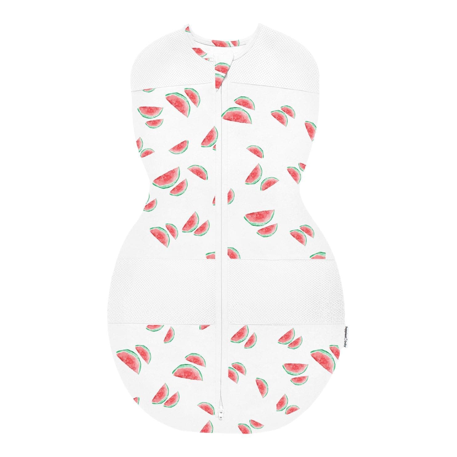 Sleepea 5-Second Swaddle - 100% Organic Cotton Baby Swaddle Blanket - Doctor Designed Promotes Healthy Hip Development (Ivory Watermelons, Small)