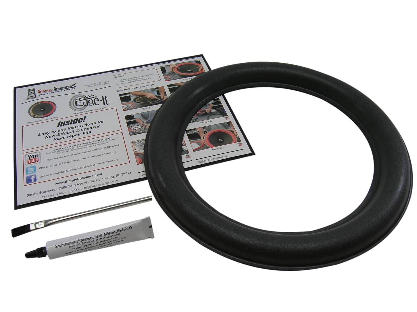 JL Audio Single 13.5" 13W6 Foam Speaker Repair Kit, Wide Roll, 13W6v2-D4, FSK-13JLW6-1 (SINGLE)