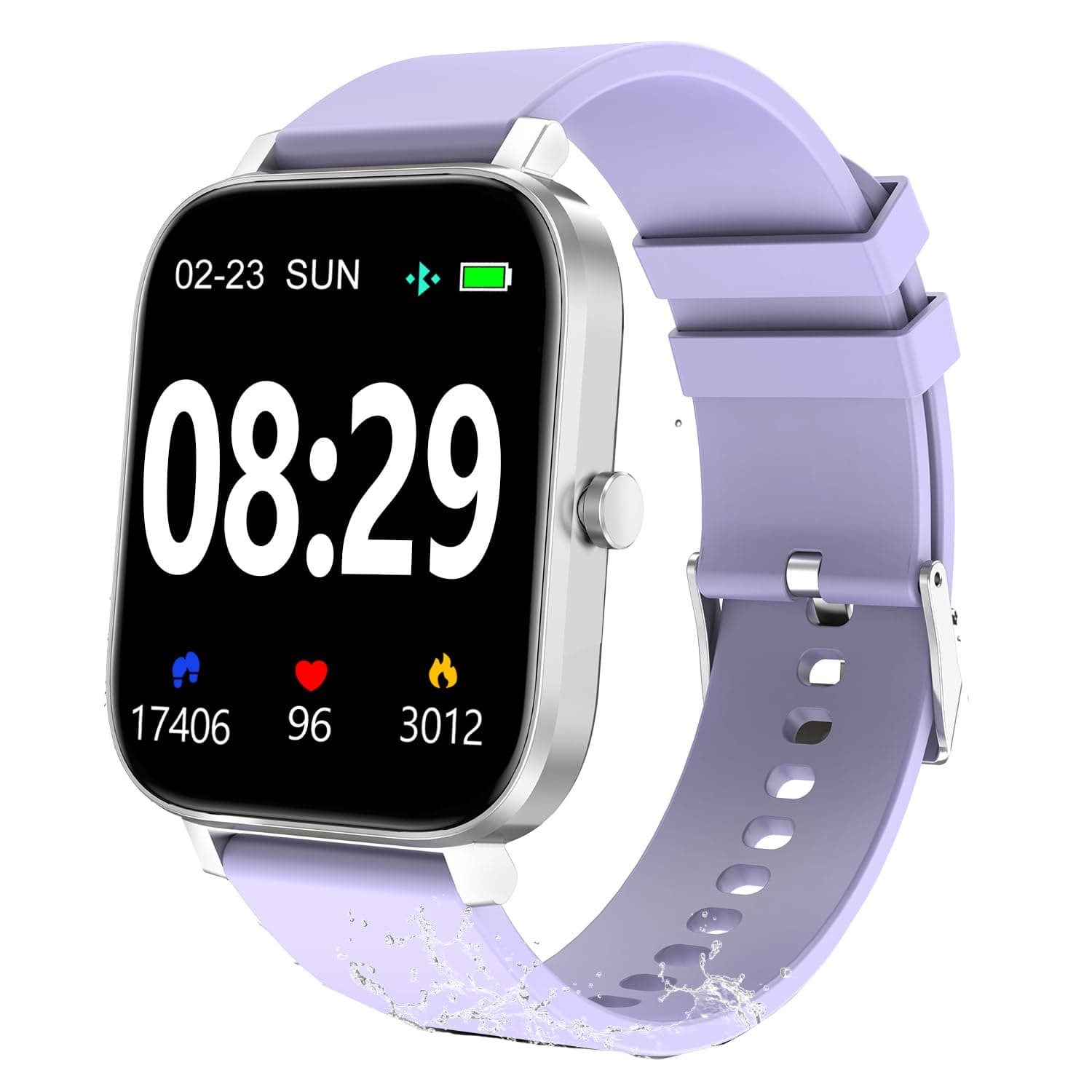 Smart Fitness Tracker Watch with Heart Rate Monitor, Activity Tracker with Pedometer, Sleep Monitor, Calories & Step Counter, Waterproof Smart Watch for Women Men Fitness Watch for Sports