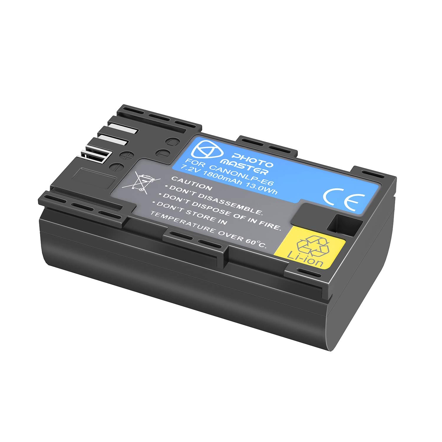 PHOTO MASTER LP-E6 LP-E6N Replacement Battery for Canon EOS 80D, EOS 70D, EOS 60D, EOS 60Da, EOS R, EOS 5D Mark II, 5D Mark III, EOS 5D Mark IV, EOS 5DS, 5DS R, EOS 7D Series Digital Camera