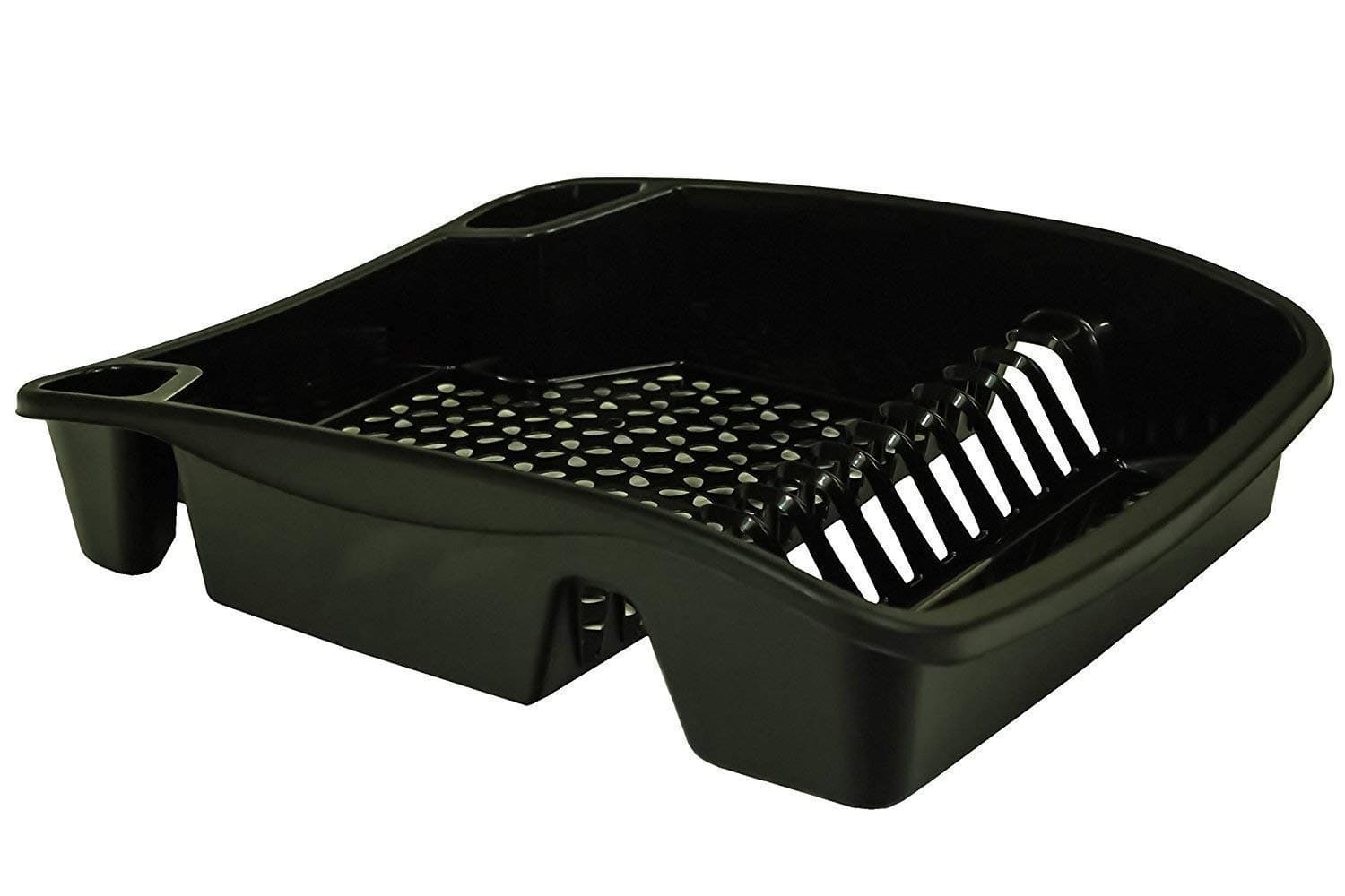 2XDish Drainer, Plastic, Large, Black, 48 x 39 x 12 cm