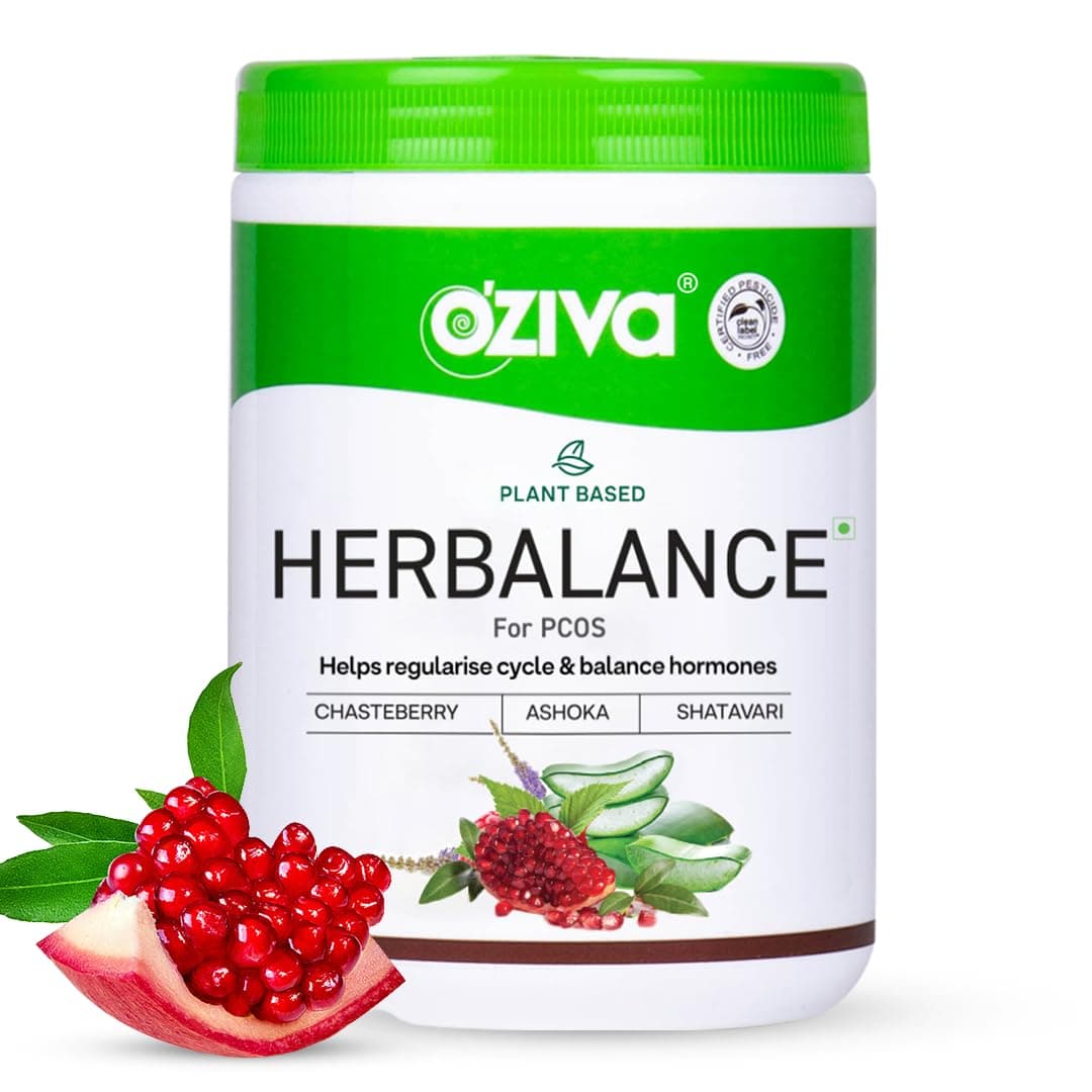 Plant Based HerBalance for PCOS Supplements for Women 200g, with Myo-Inositol, ChasteBerry, Shatavari, PCOS Supplements for Women Promoting Better Cycle & Hormonal Balance