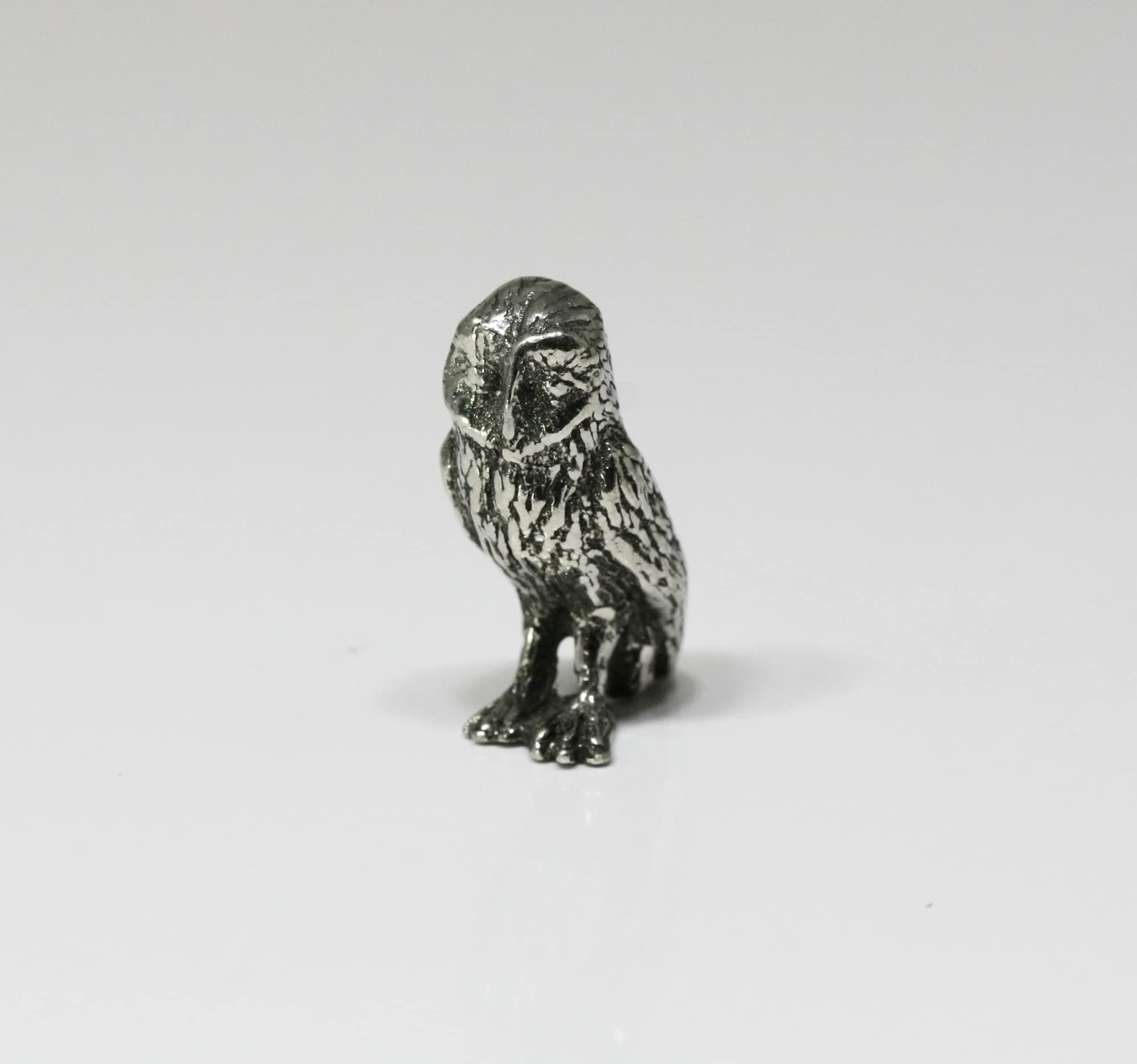 Dollhouse Miniature Metal Figurine of an Owl