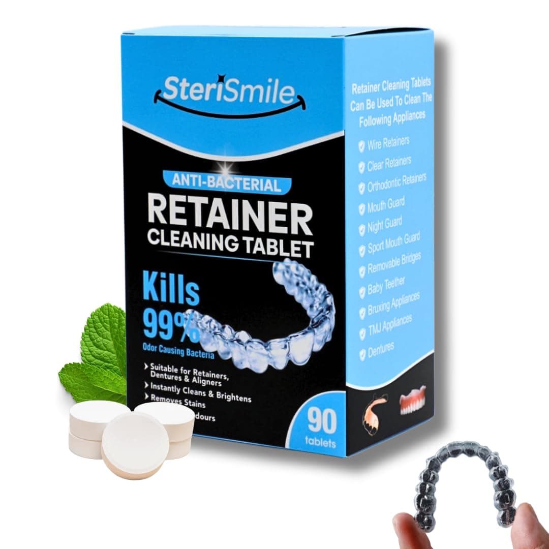 Dental Cleaning Tablets - 3-Month Supply for Invisalign, Retainers, Dentures & All Dental Appliances - Fast-Acting & Ultra-Powerful Cleaner