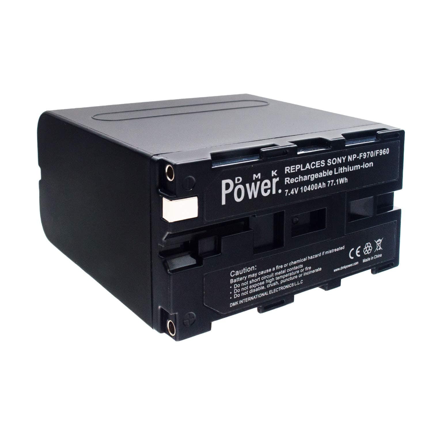 DMK Power NP-F970 / F960 10400mAh (1-Pack) Rechargeable Li‑ion Battery – Compatible with NP‑F970 F960 F950 F930 F770 F750 F570 F550 – Fit for Sony Camcorders & NP‑F Mount LED/Field Monitors