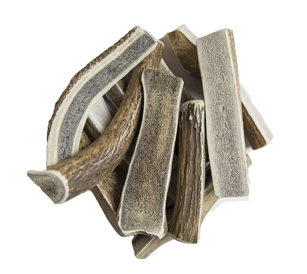 hotspot pets Premium Split Elk Antlers for Dogs - 7 Inch Large Dog Chews (2 Pack) Made in USA -Naturally Shed Antler Bone for Large Breed Chewers -Promotes Natural Dental Hygiene