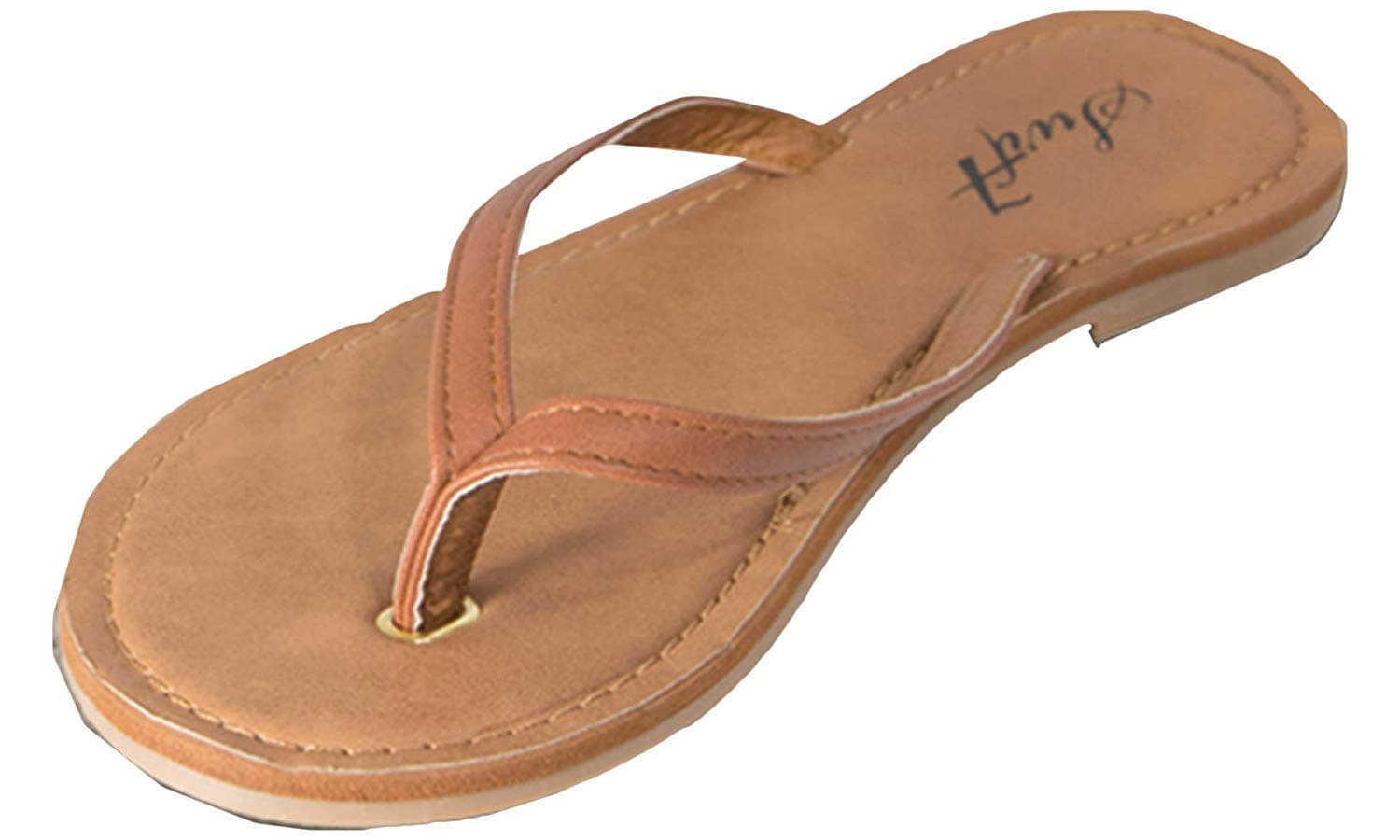 Surf 7 Women's Classic Flip Flop Sandal (7 B(M) US, Brown)