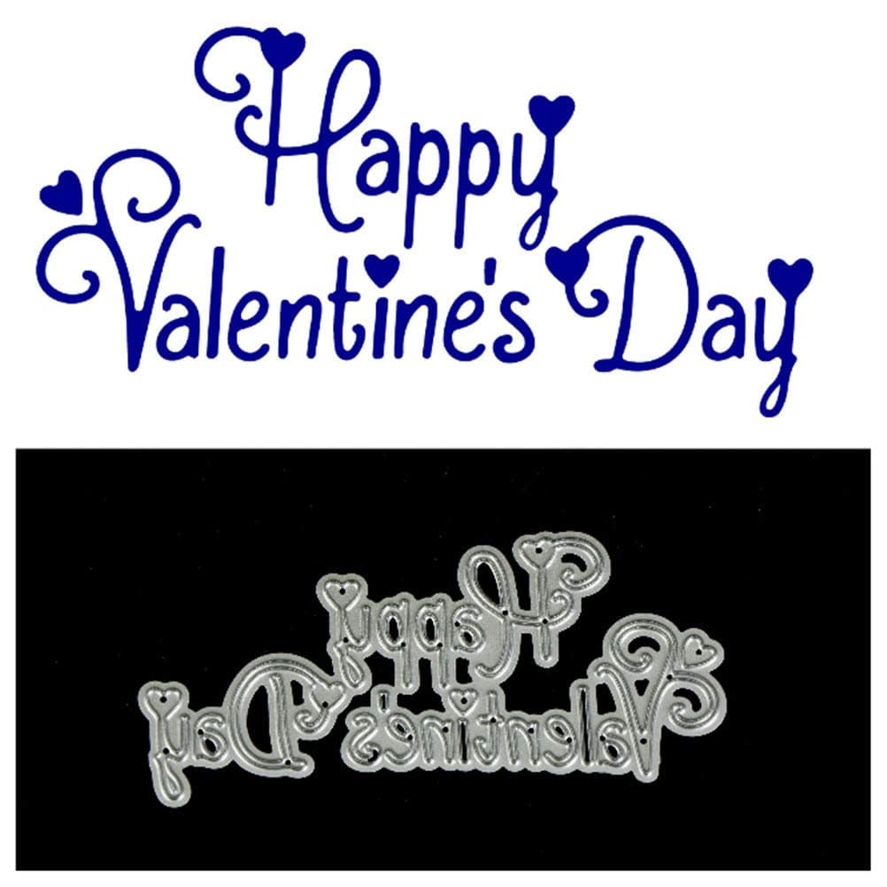 Metal Happy Valentine Day Dies Metal Create Stamps Embossing Card Stencil Decorative Scrapbooking Steel Craft Die Cut