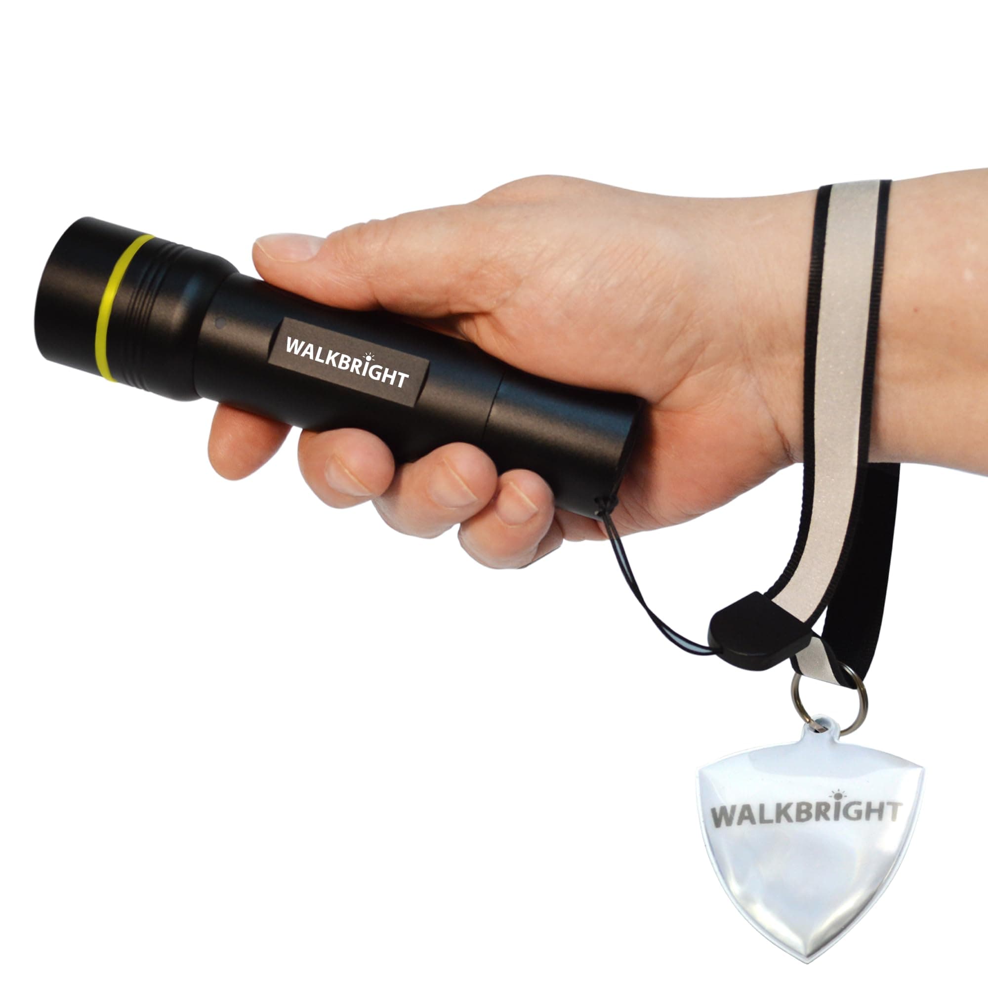 The Ideal Flashlight for Walking at Night | Very Bright | Reflector & Reflective Wrist Strap | Waterproof | Adjustable Zoom | Beautiful Gift Box