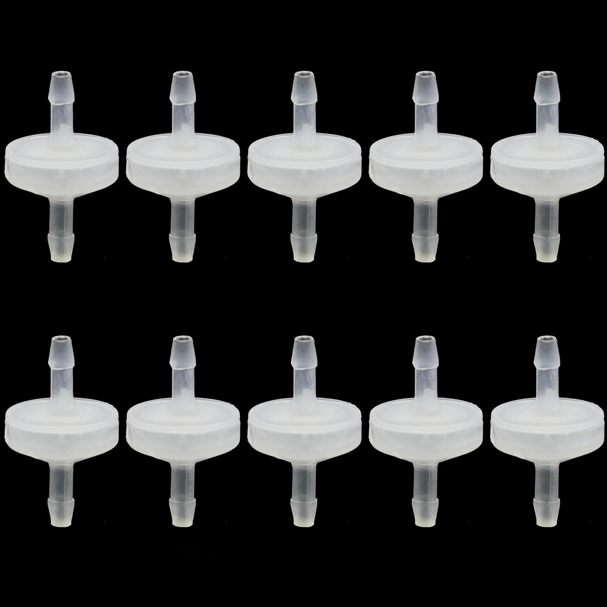 10 Pack 1/8 inch Plastic Check Valve, One Way Barb Hose Inline Non Return For Fuel, Oil, Water, Air (1/8 inch)