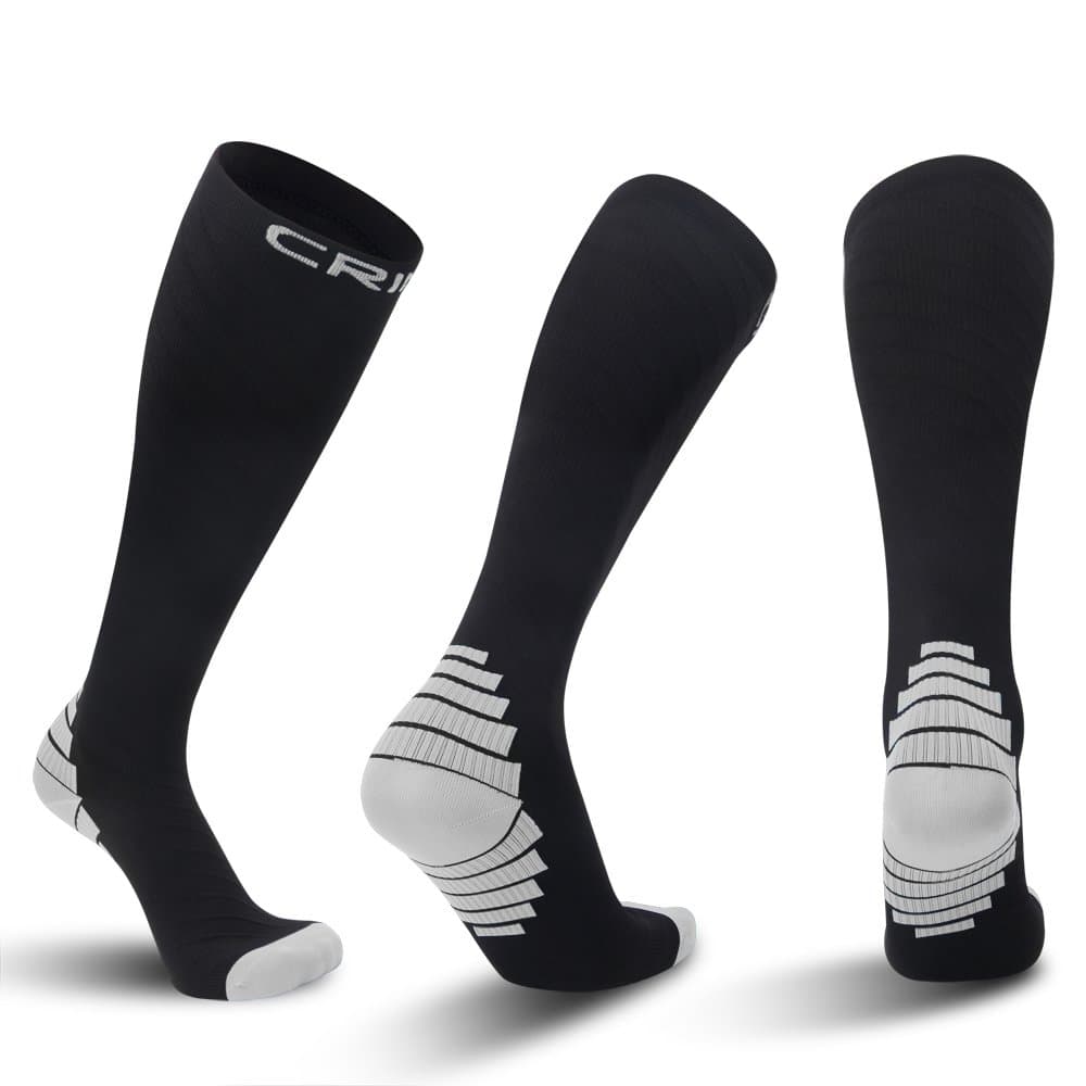 Compression Socks for Women &Men 20-30mmHg Stockings for Running,Soccer,Nursing,Flight,Travel,Medical,Diabetic,Varicose Veins,Pregnancy,Shin Splints High Knee Long Support Socks S/M