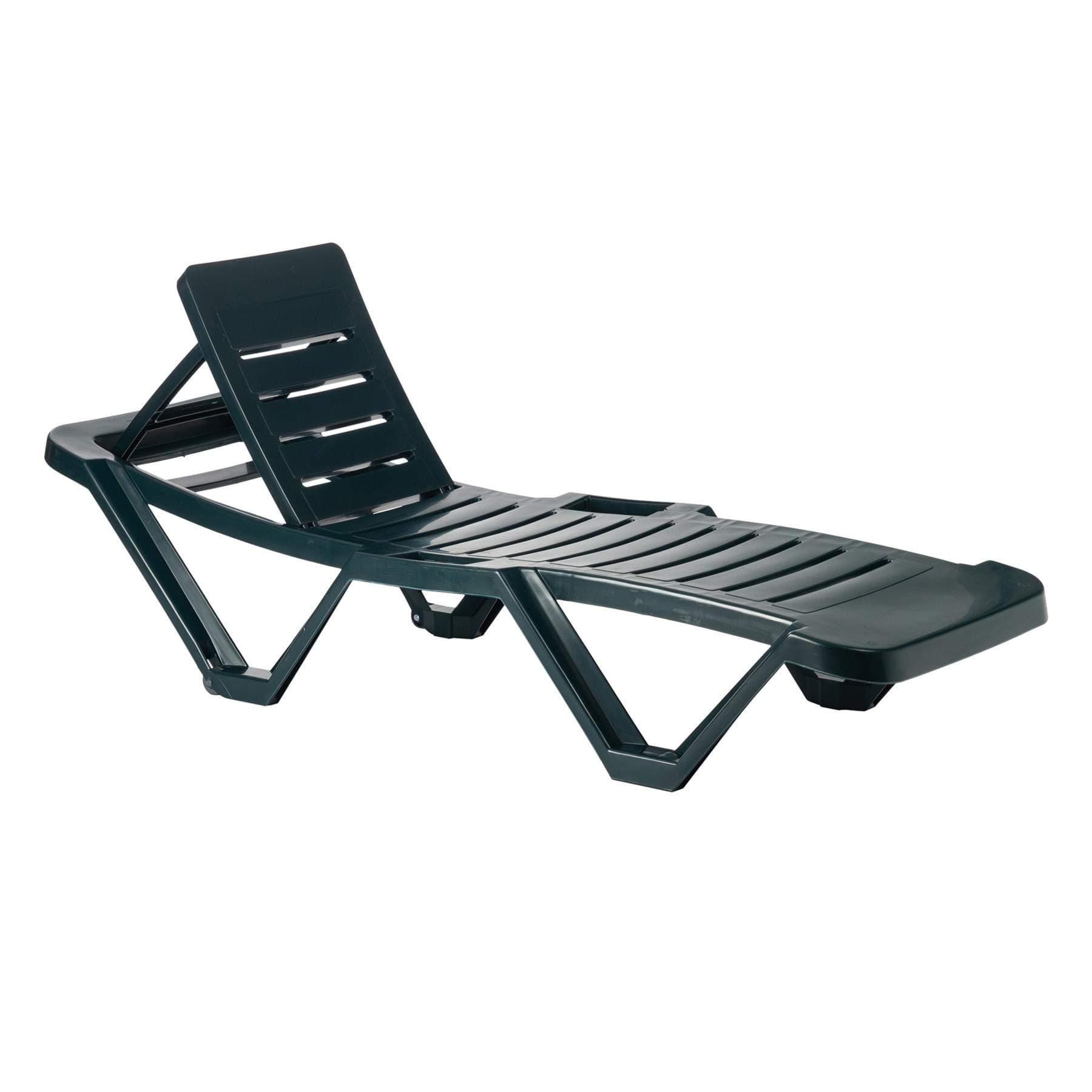 Resol Green Sun Lounger - (Pack of 2 Sun Loungers) - UV Resistant, Stylish and Durable Furniture For Your Garden