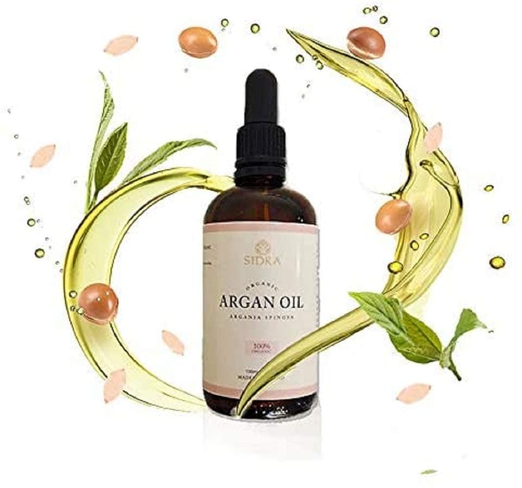 SIDRA - Organic Moroccan Argan Oil 100% Pure Cold Pressed, All Natural Anti Aging and Wrinkle Treatment Moisturizer for Face, Hair Growth, Skin, Nails, Eyelash, Eyebrows & Beard, Men & Women