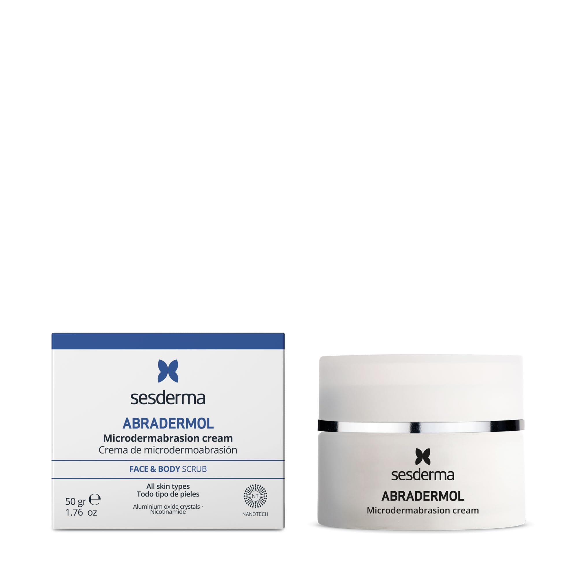 Abradermol Microdermabrasion Cream | Exfoliating Cream for Face and Body | Wrinkles | Skin Aging | Oily and Acne-Prone Skin | Scars | Stretch Marks | Facial Hyperpigmentation | 50 grams