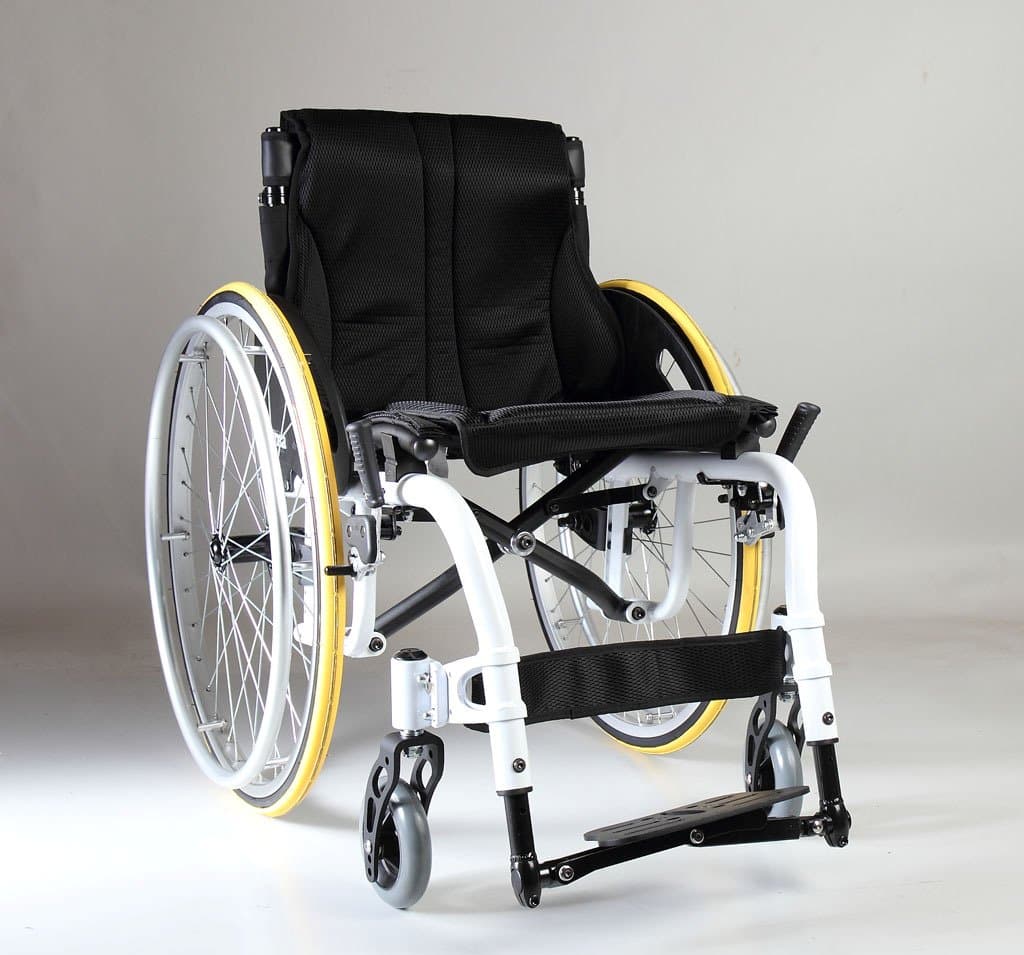 Karman White Frame Ultra Lightweight Wheelchair, 14" W x 15" D
