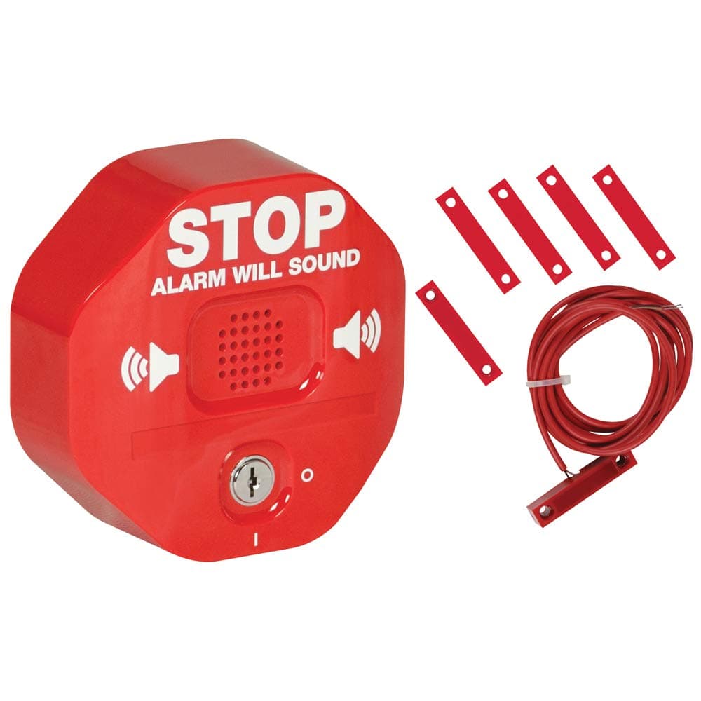 STI Safety Technology International, Inc. -6402 105 dB Exit Stopper® Multifunction Door Alarm for Double Doors with on/off Switch and 9 Volt Battery