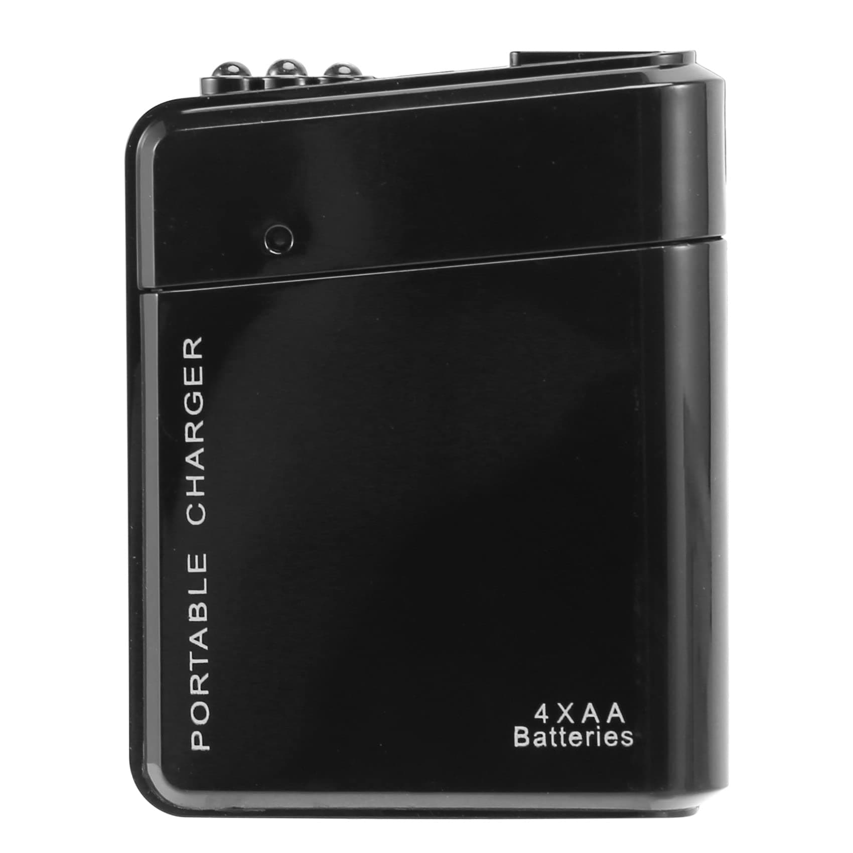 Black 4X AA Battery Portable Emergency Power Charger USB for Cell Phone, 046139