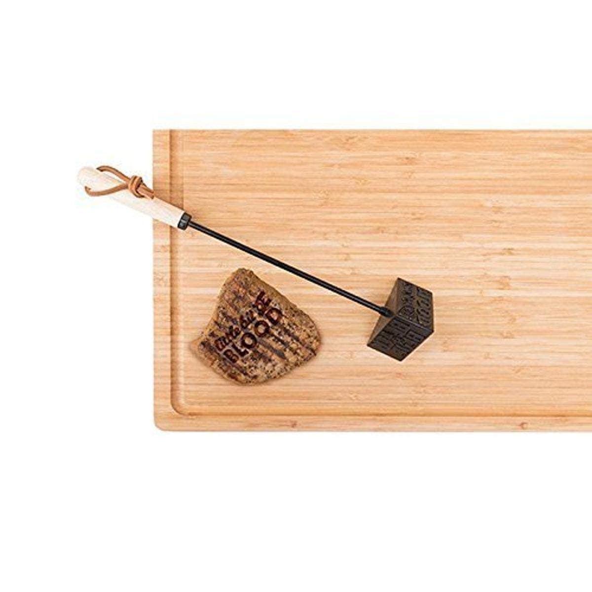 Luckies Of London BBQ Branding Iron - Steak Meat Barbecue Stamp with 3 Designs - Grilling Tools And Accessories