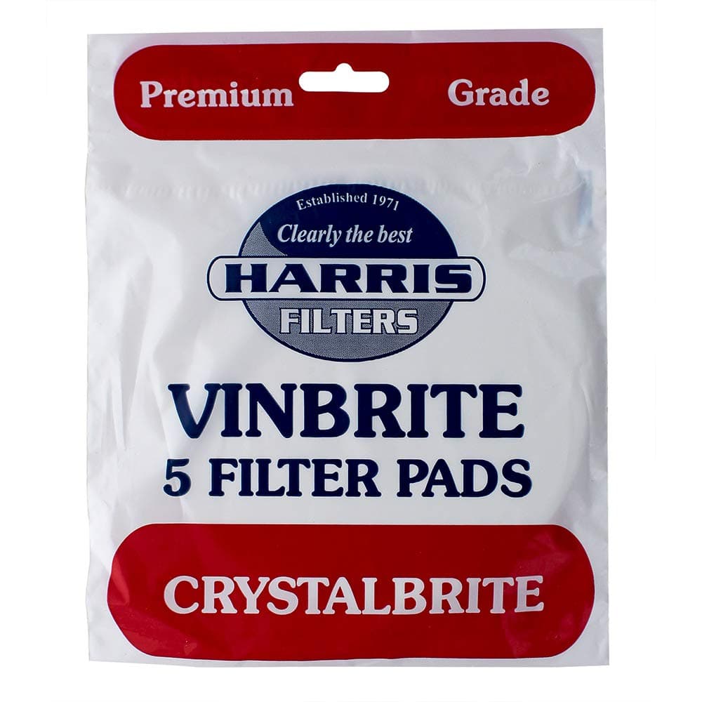 Harris Crystalbrite Pads 5pk Harris Crystalbrite Filter Pads Use with Harris Vinbrite MK3 Filter Kit