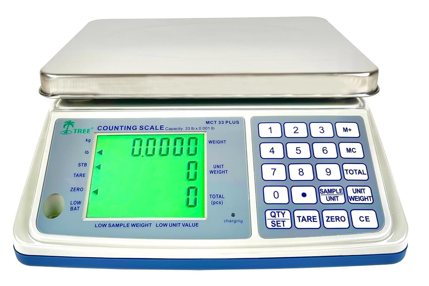 TREE MCT 33 Plus MID Counting Scale, 33 LB X 0.001 LB Precision Weighing Warehouse Industrial Commercial Manufacturing Counting Instrument