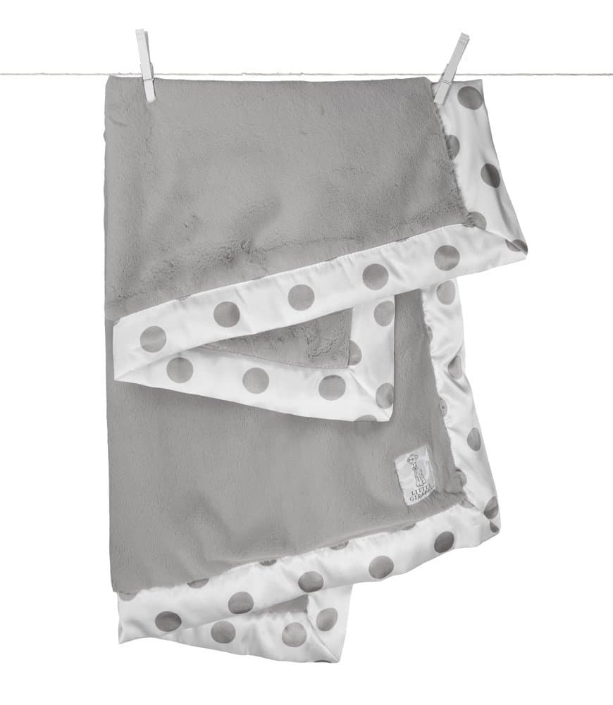 Little Giraffe New Dot Luxe Blanket - Silver