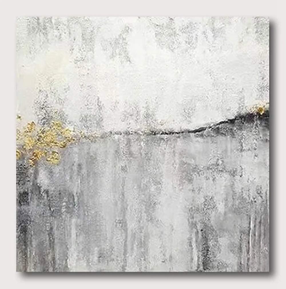 ZLYYH Hand-Painted Oil Paintings,Gray Mosaic Color Pattern Modern Decorative Artwork 100% Hand Painted Oil Paintings On Canvas Wall Art For Home Bedroom Decorations,150×150Cm(59.05×59.05 Inch)